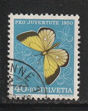 Zwitserland 1950 - Pro Juventute - Vlinder, Postzegels en Munten, Ophalen, Gestempeld