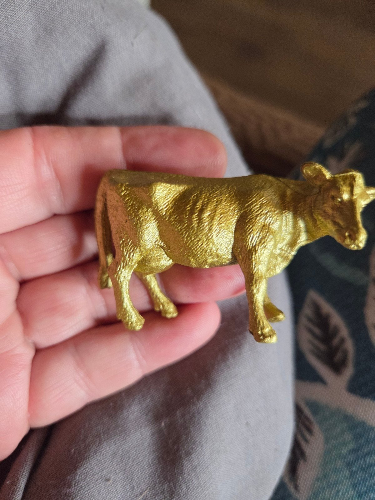 Gouden Koe Beeldje - Kunststof Decoratie, Ophalen of Verzenden, Nieuw