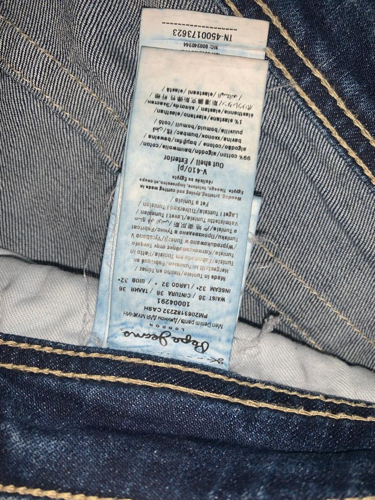 Pepe Jeans London Cash Regular Fit Jeans W36 L32, Ophalen of Verzenden, Zo goed als nieuw, Blauw, W36 - W38 (confectie 52/54)