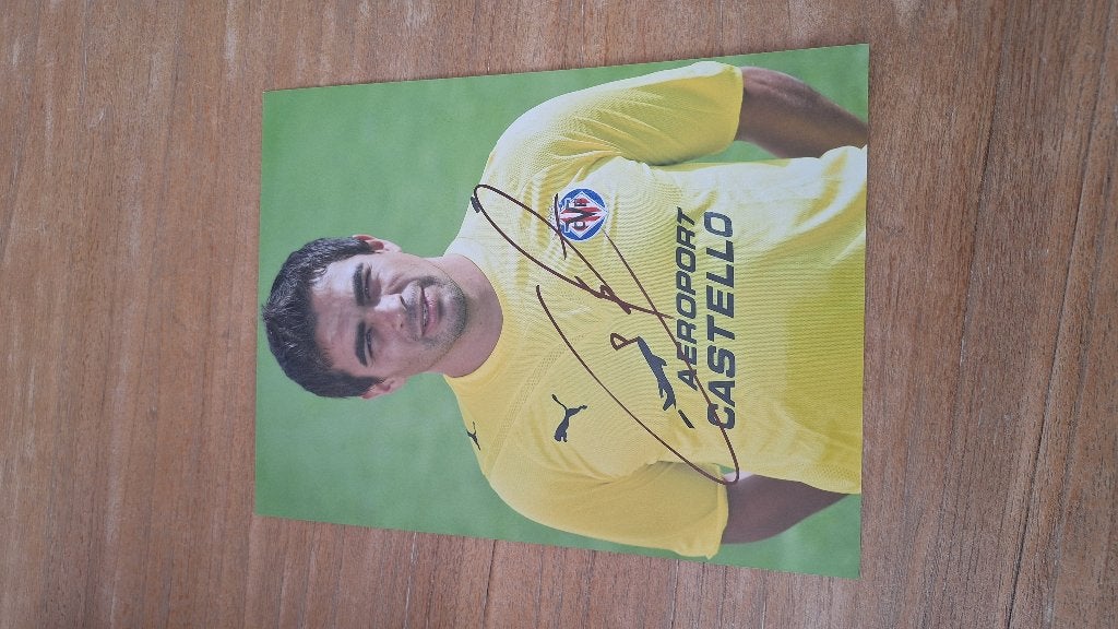 Foto 20x30 cm met handtekening; Ariel Ibagaza # Villarreal, Ophalen of Verzenden, Nieuw, Buitenlandse clubs, Overige typen