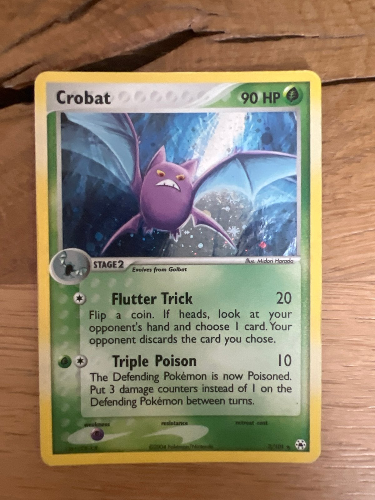 Crobat Pokémon Kaart, Ophalen of Verzenden, Gebruikt, Losse kaart