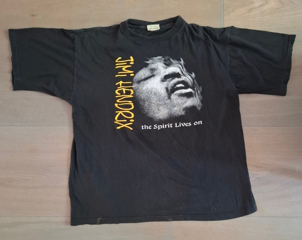 T Shirt Jimi Hendrix Dutch Music Festival, Zwart, Maat 56/58 (XL), Gedragen, Verzenden