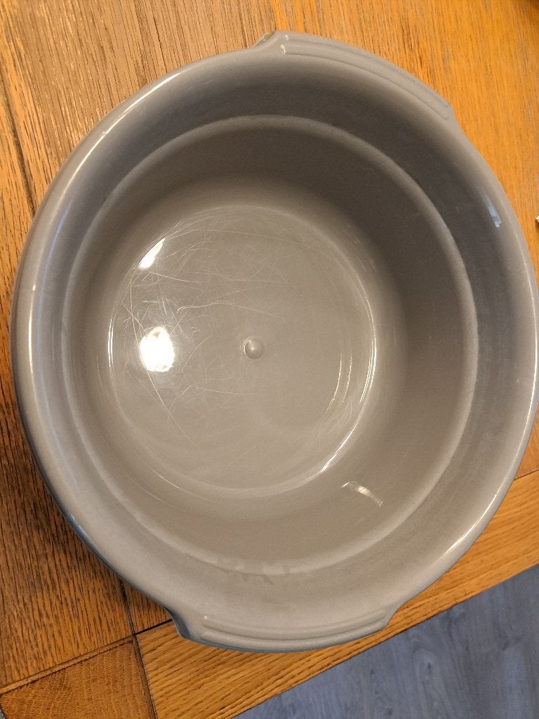 afwasbak grijs 31 cm 6,5 liter, Ophalen of Verzenden, Gebruikt