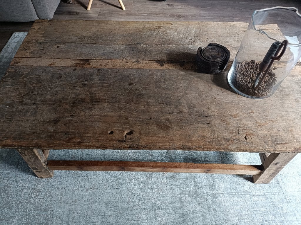 Salontafel landelijke, Ophalen, 100 tot 150 cm, 50 tot 100 cm, Zo goed als nieuw