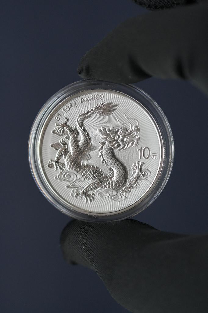 1 oz Chinese Dragon zilver munt 2026, Verzenden, Zilver