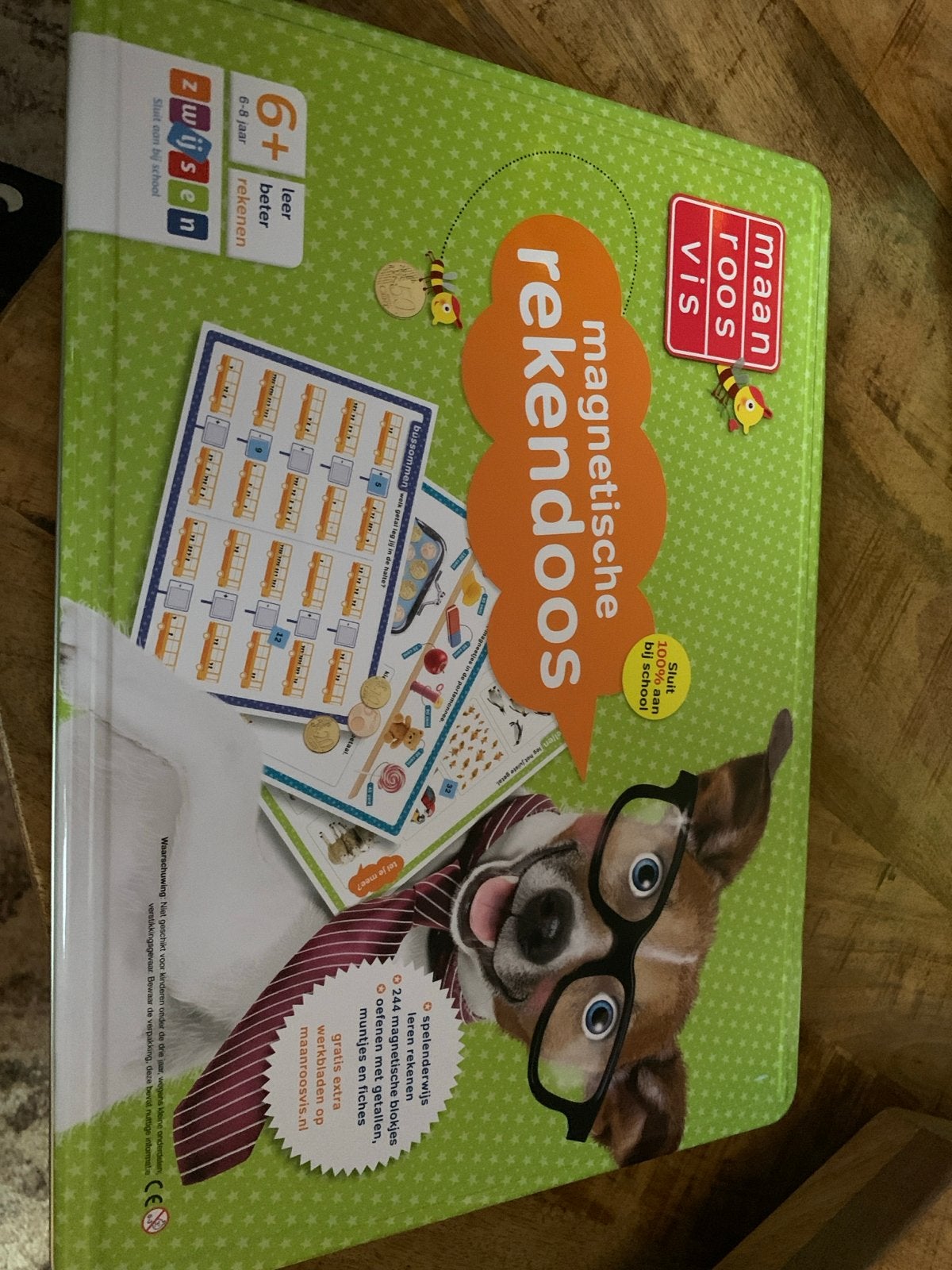 Maan Roos Vis Magnetische Rekendoos Zwijsen 6+ Compleet, Kinderen en Baby's, Ophalen, Zo goed als nieuw, Rekenen