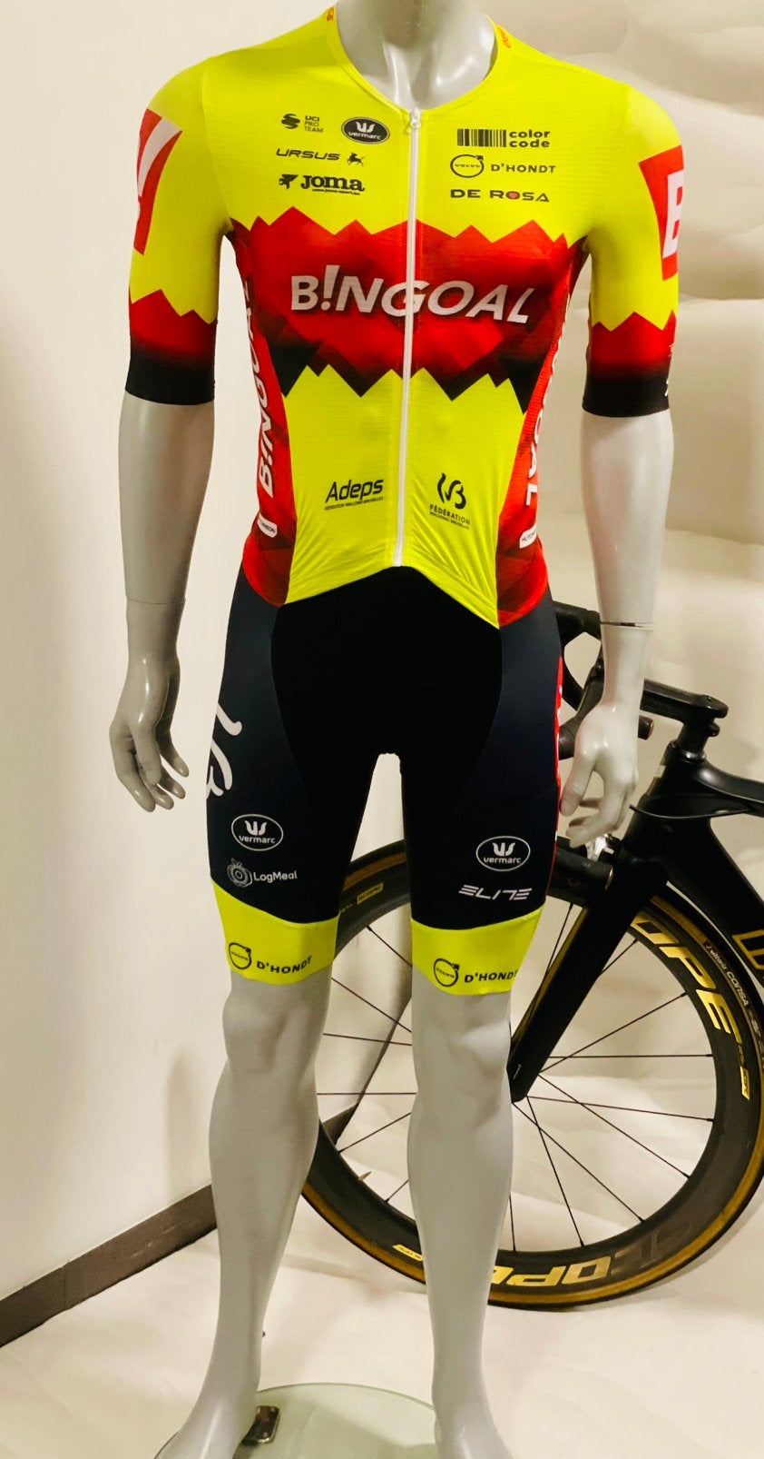 Wielrenkleding wielrenpak snelpak speedsuit roadsuit maat M, Ophalen of Verzenden, Zo goed als nieuw, Bovenkleding, Heren
