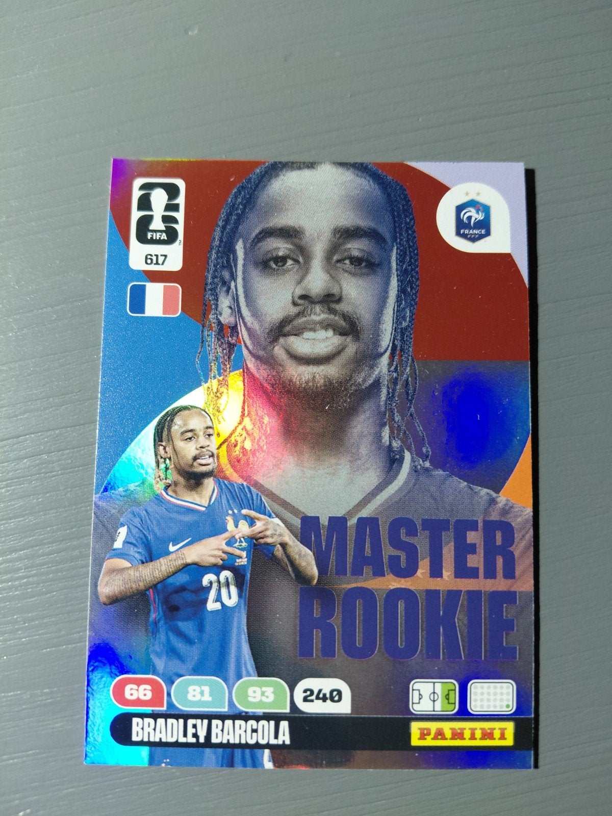 bradley barcola (master rookie) panini wk 2026, Ophalen of Verzenden, Nieuw, Buitenlandse clubs, Poster, Plaatje of Sticker
