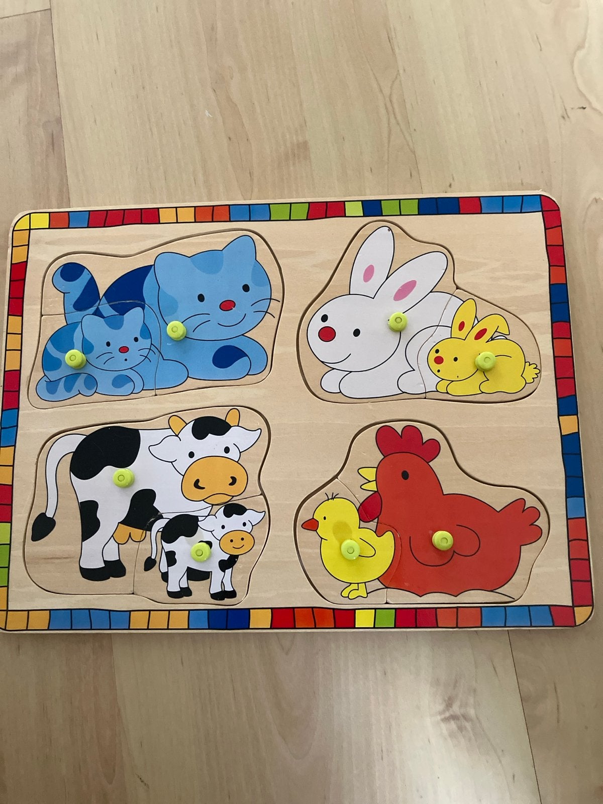 Leuke houten dierenpuzzel voor jonge kinderen, 2 tot 4 jaar, Ophalen of Verzenden, Zo goed als nieuw, Van hout