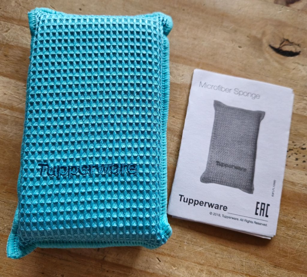 Tupperware Microvezel spons 13x7x3,5cm Blauw NIEUW, Ophalen of Verzenden, Nieuw, Blauw, Overige typen