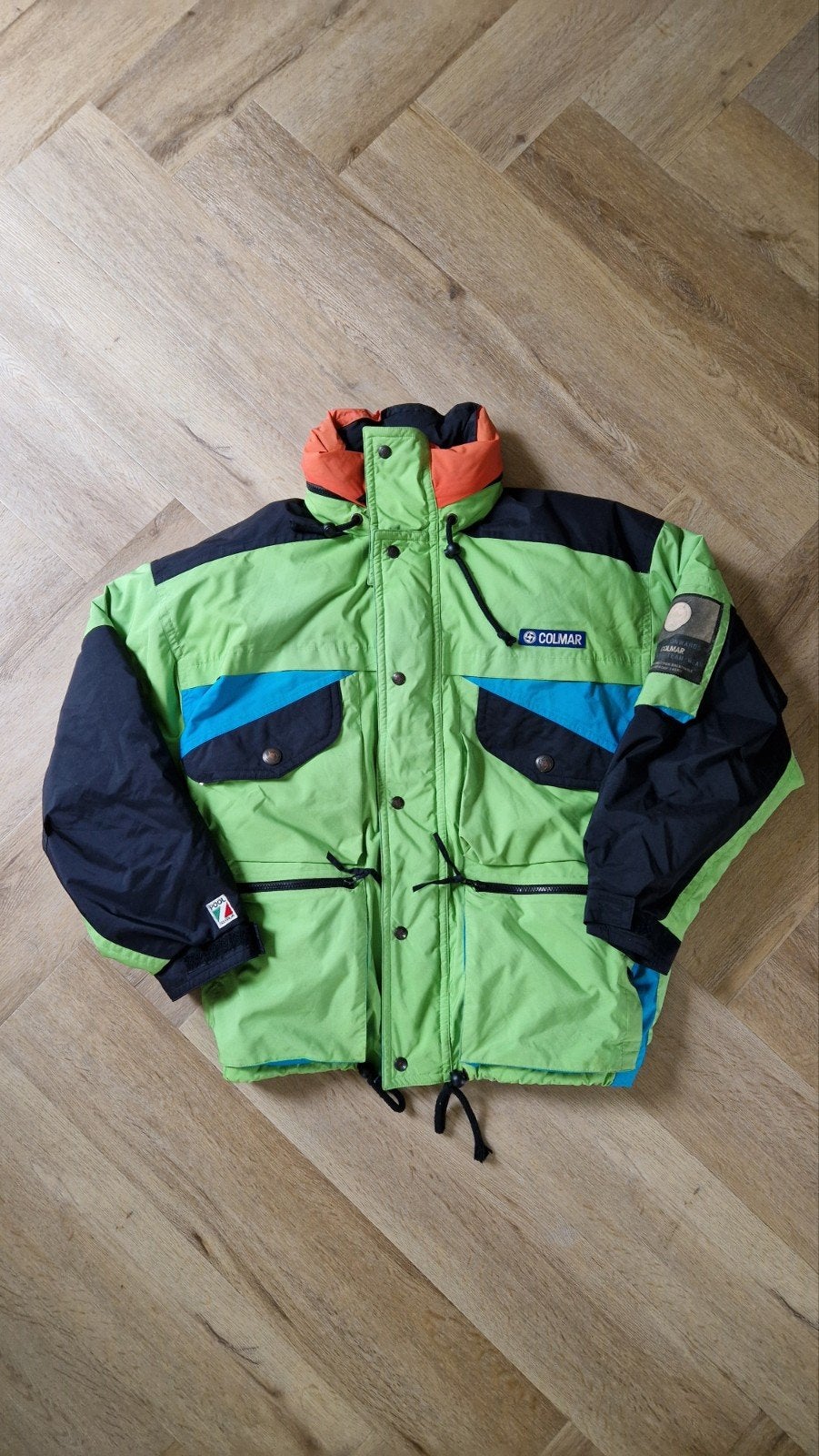 Vintage Colmar Ski Jas Jaren '90 Retro Colorblock Maat 48, Kleding | Heren, Colmar, Maat 48/50 (M), Ophalen of Verzenden, Jack