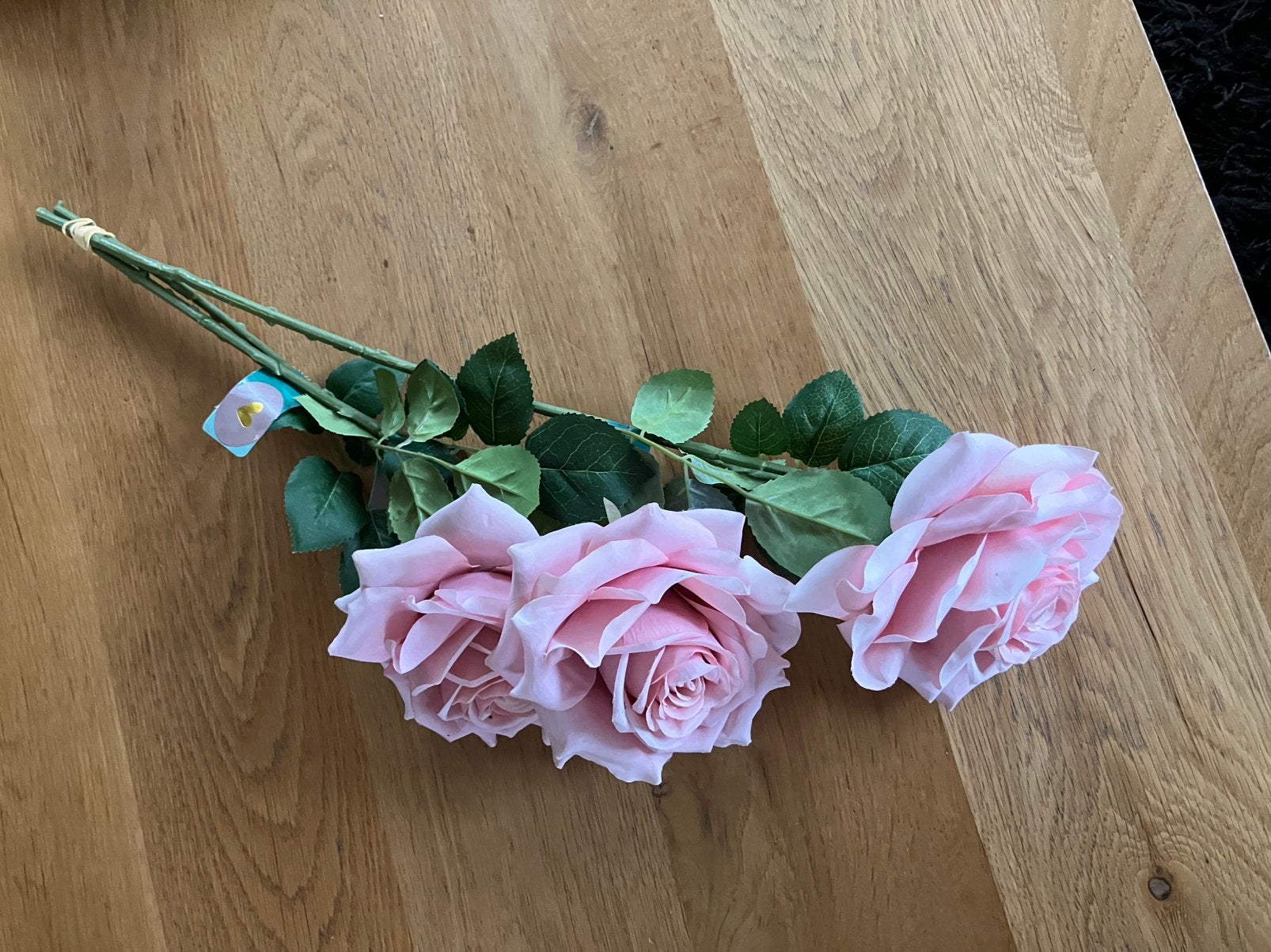 3x Roze Kunstrozen van Everlands - Zo goed als nieuw, Huis en Inrichting, Binnen, Roze, Textiel, Ophalen of Verzenden