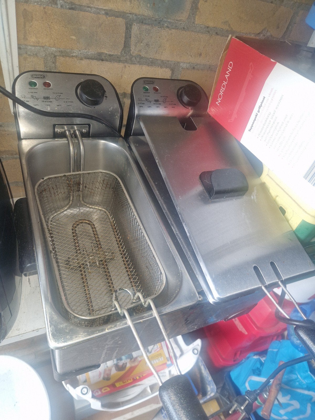 Duo frituurpan, Witgoed en Apparatuur, Frituurpannen, 4 liter of meer, Ophalen of Verzenden