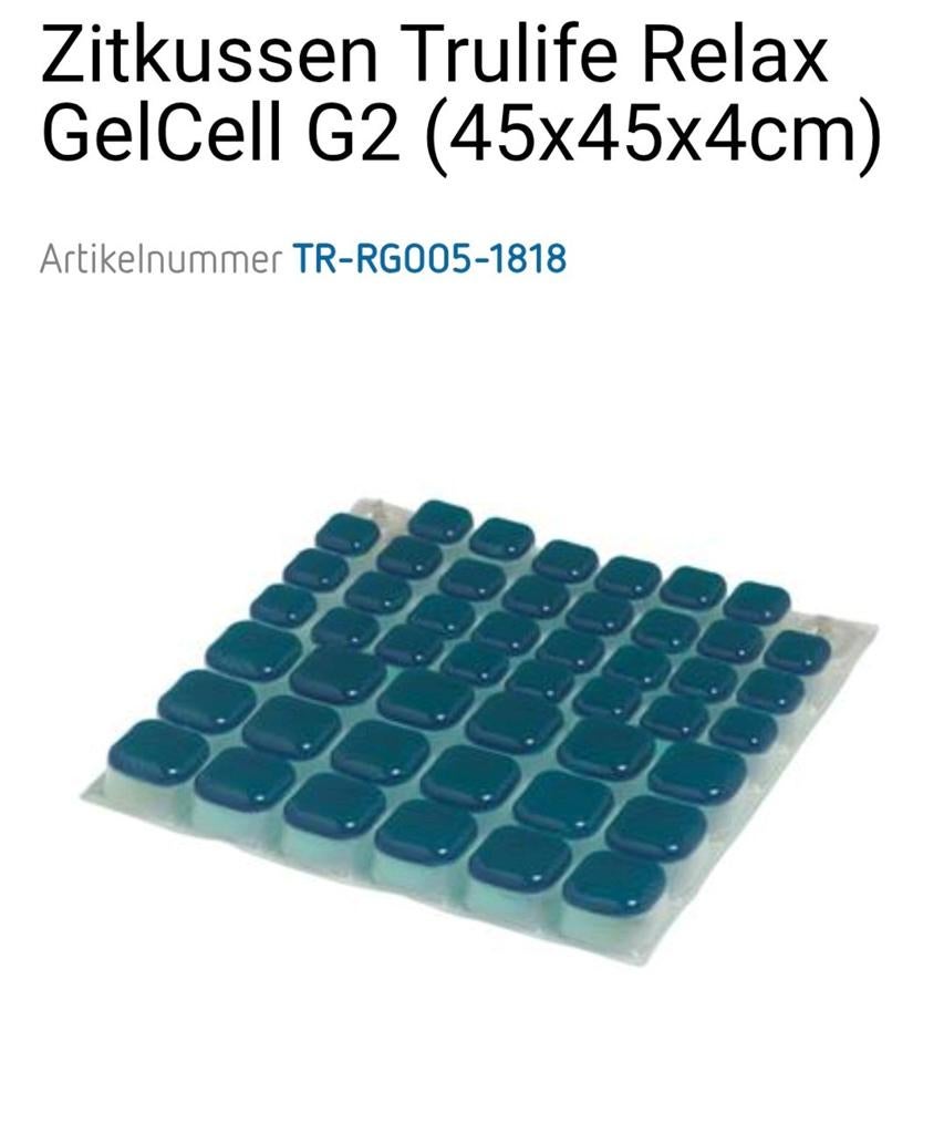 Trulife GelCell G2 Decubitus kussen, Diversen, Verpleegmiddelen, Ophalen of Verzenden, Gebruikt