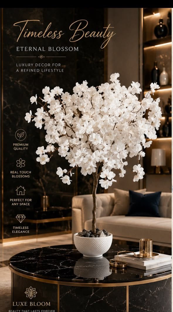 Bloesemboom wit, Huis en Inrichting, Woonaccessoires | Kunstplanten en Kunstbloemen, Ophalen, Nieuw