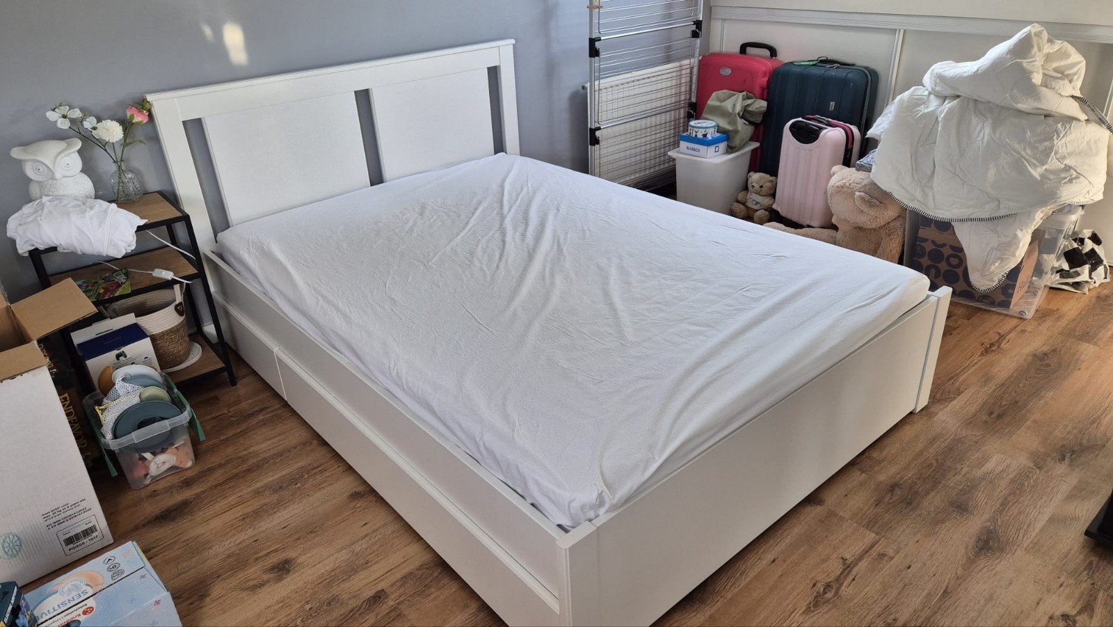 140x200 bed ikea met lades, Huis en Inrichting, Ophalen, Wit, Tweepersoons, 140 cm