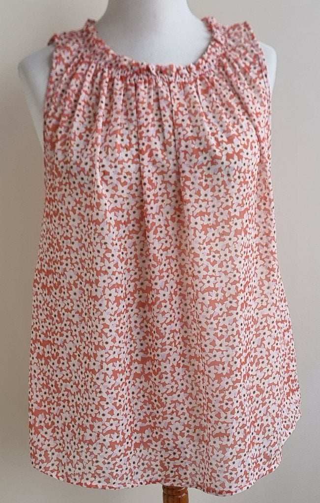 Norah oranje blouse top met glimmertje mt. 44, Maat 42/44 (L), Oranje, Ophalen of Verzenden, Zo goed als nieuw