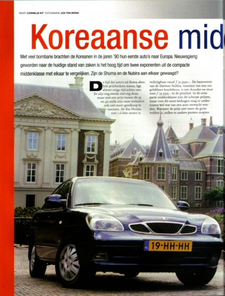 Autovisie dubbeltest Daewoo Nubira en Kia Shuma, Ophalen of Verzenden, Gelezen, Algemeen