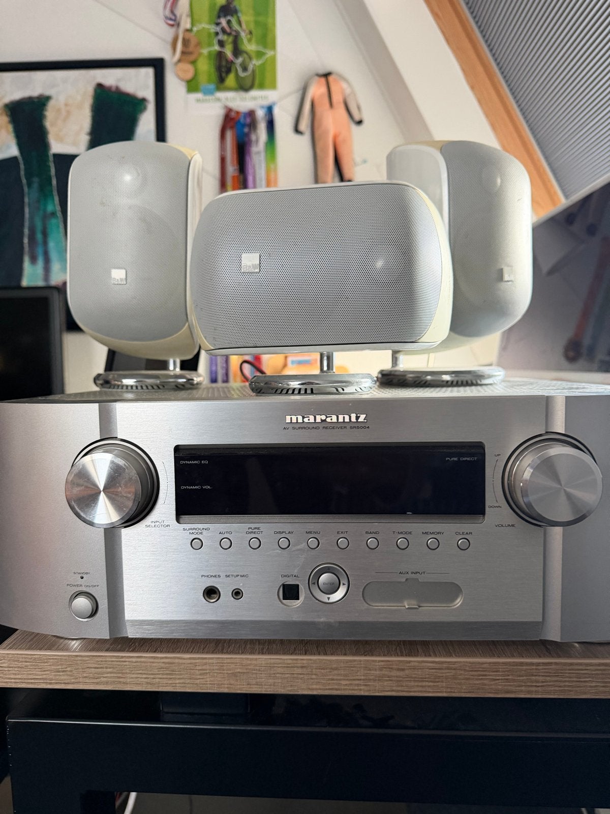 B&W M1 speakers, Marantz SR5004 en REL Quake, 7.1-systeem, Gebruikt, 70 watt of meer, Overige spelers