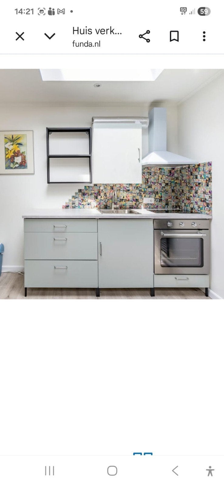 Complete keuken met oven, kookplaat, afzuigkap en spoelbak, Ophalen, Gebruikt, Enkelwandige keuken, Kunststof