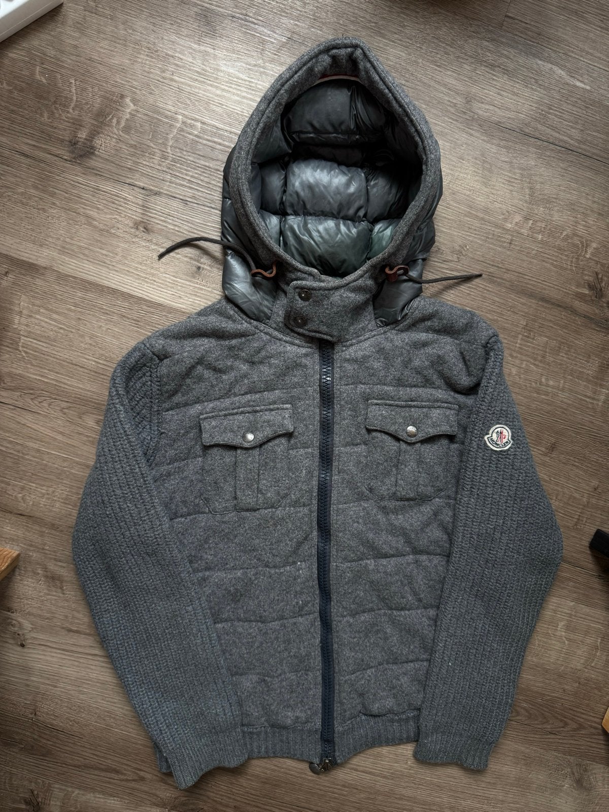 Moncler Vintage Y2K Jas - Grijs - Maat S (Heren), Ophalen of Verzenden, Zo goed als nieuw, Maat 48/50 (M), Grijs