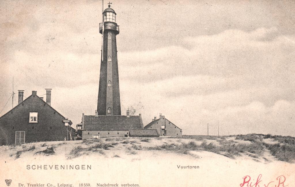 Scheveningen, Vuurtoren (1903) 127925, Verzamelen, Ansichtkaarten | Nederland, Ophalen of Verzenden, Voor 1920, Gelopen, Noord-Holland