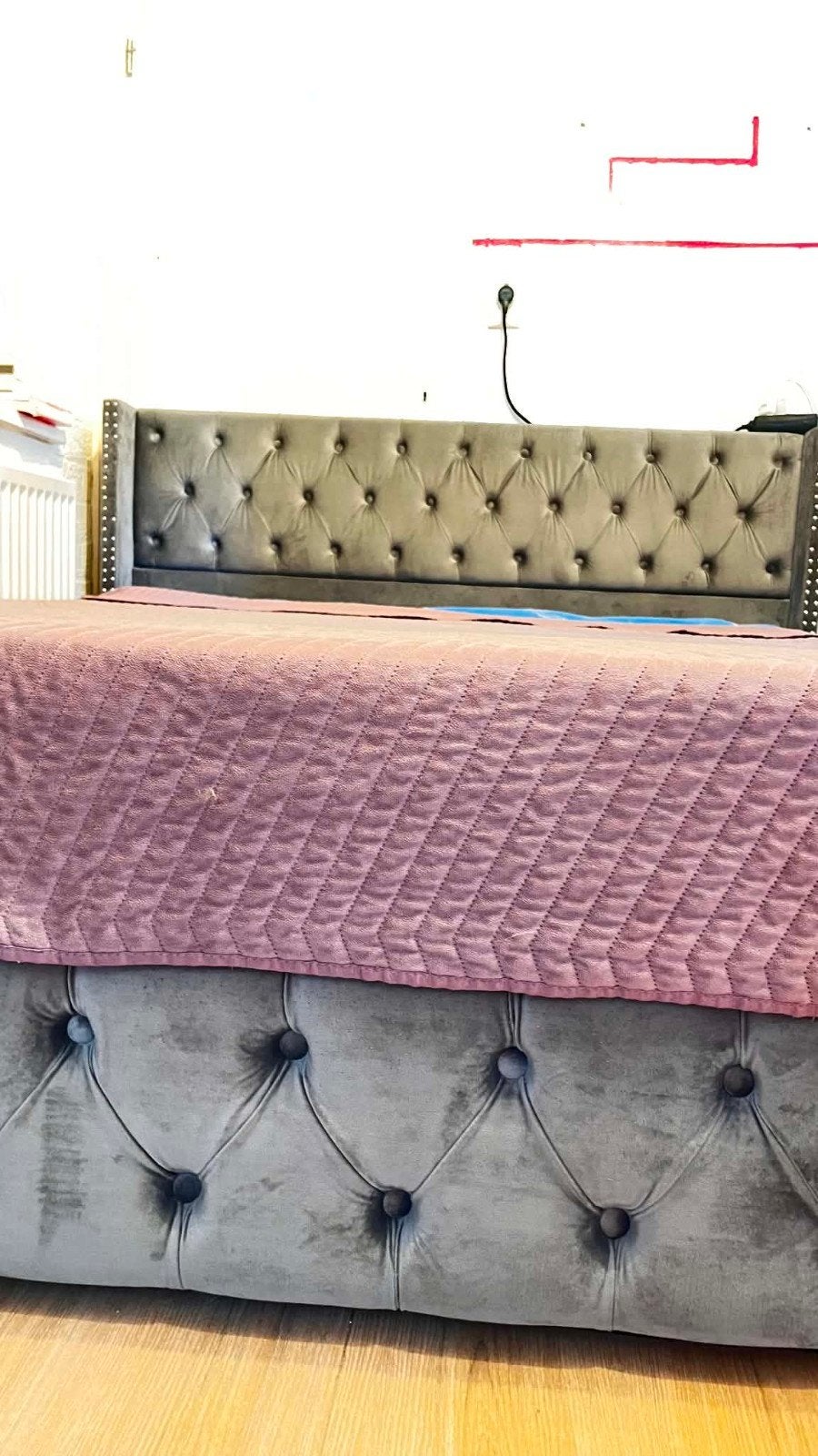 Springbox bed 160x200 met opbergruimte + kaptafel, Ophalen, Gebruikt, Tweepersoons, 200 cm