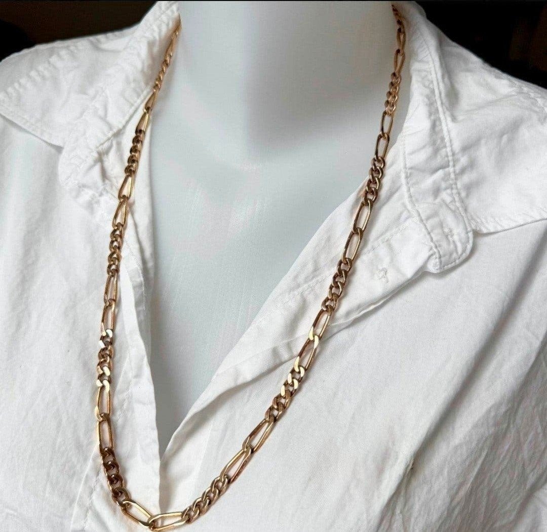 Vintage 835 Zilveren Figaro Schakelketting - 70 cm, Sieraden, Tassen en Uiterlijk, Kettingen, Ophalen of Verzenden, Zo goed als nieuw
