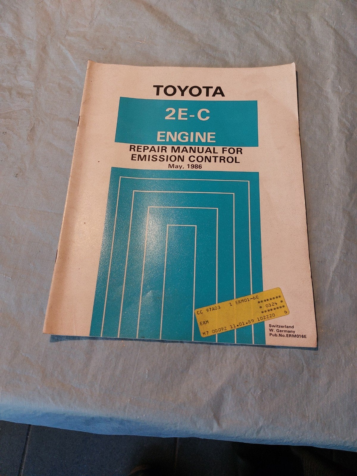 REPAIR MANUAL FOR EMISSION CONTROL TOYOTA 2E-C ENGINE, Ophalen of Verzenden