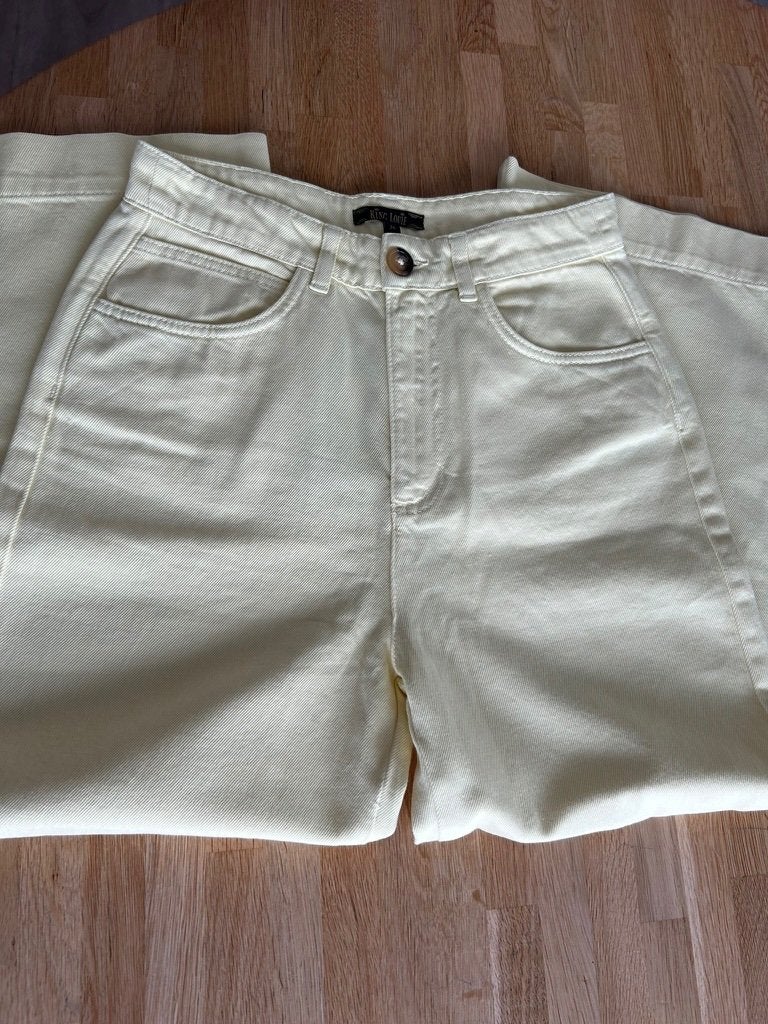 King Louie maat 36 NIEUW Marcie jeans broek geel 1971