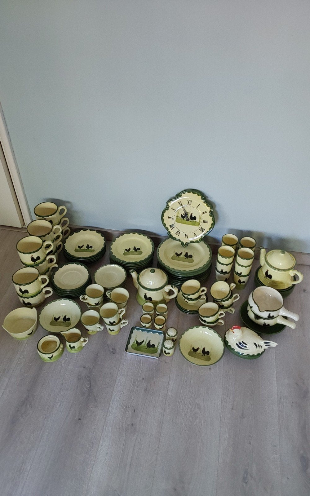 Zeller kip haan servies, Huis en Inrichting, Keuken | Servies, Ophalen, Gebruikt, Porselein, Overige stijlen