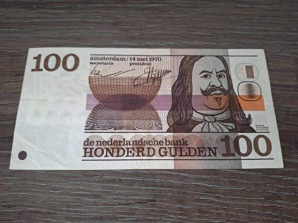 Biljet 100 gulden Michiel de Ruyter, 1970, Postzegels en Munten, Ophalen of Verzenden, 100 gulden