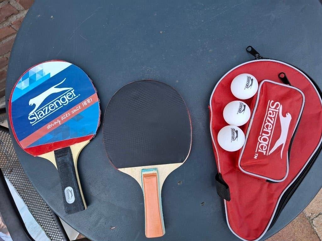 Slazenger  tafeltennis set, Ophalen of Verzenden, Zo goed als nieuw, Net, Batje(s) of Balletje(s)
