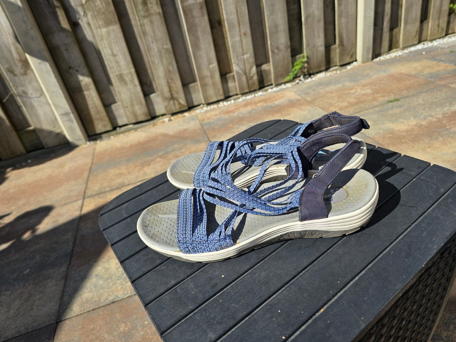 Skechers blauwe sandalen maat 41 dames comfortabele, Kleding | Dames, Schoenen, Skechers, Blauw, Zo goed als nieuw, Sandalen of Muiltjes