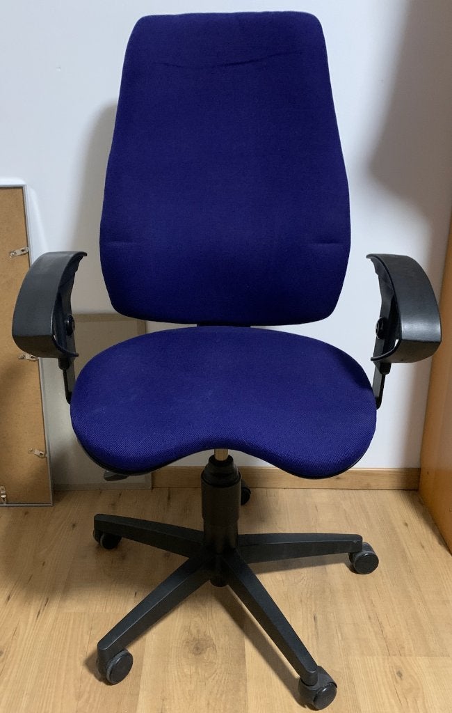 Bureaustoel blauw burostoel, Ophalen, Gebruikt, Blauw, Bureaustoel