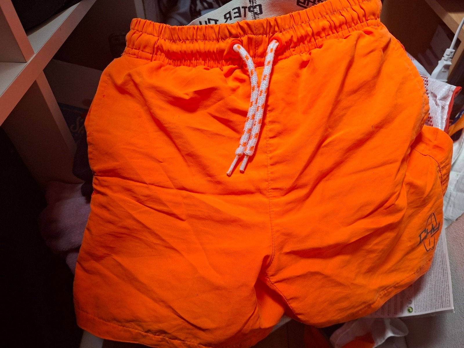 Oranje zwembroek maat 134/140, Kinderen en Baby's, Ophalen, Gebruikt, Zwembroek, Jongen