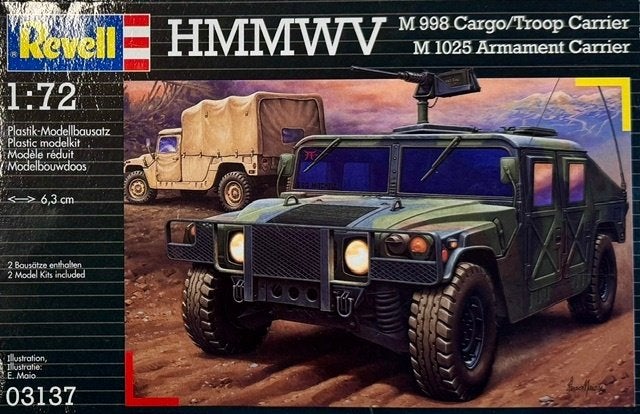 Coelianmodels, Revell 03137, Hummer 2x, 1/72, € 17,99, Revell, Nieuw, Ophalen of Verzenden, Tank