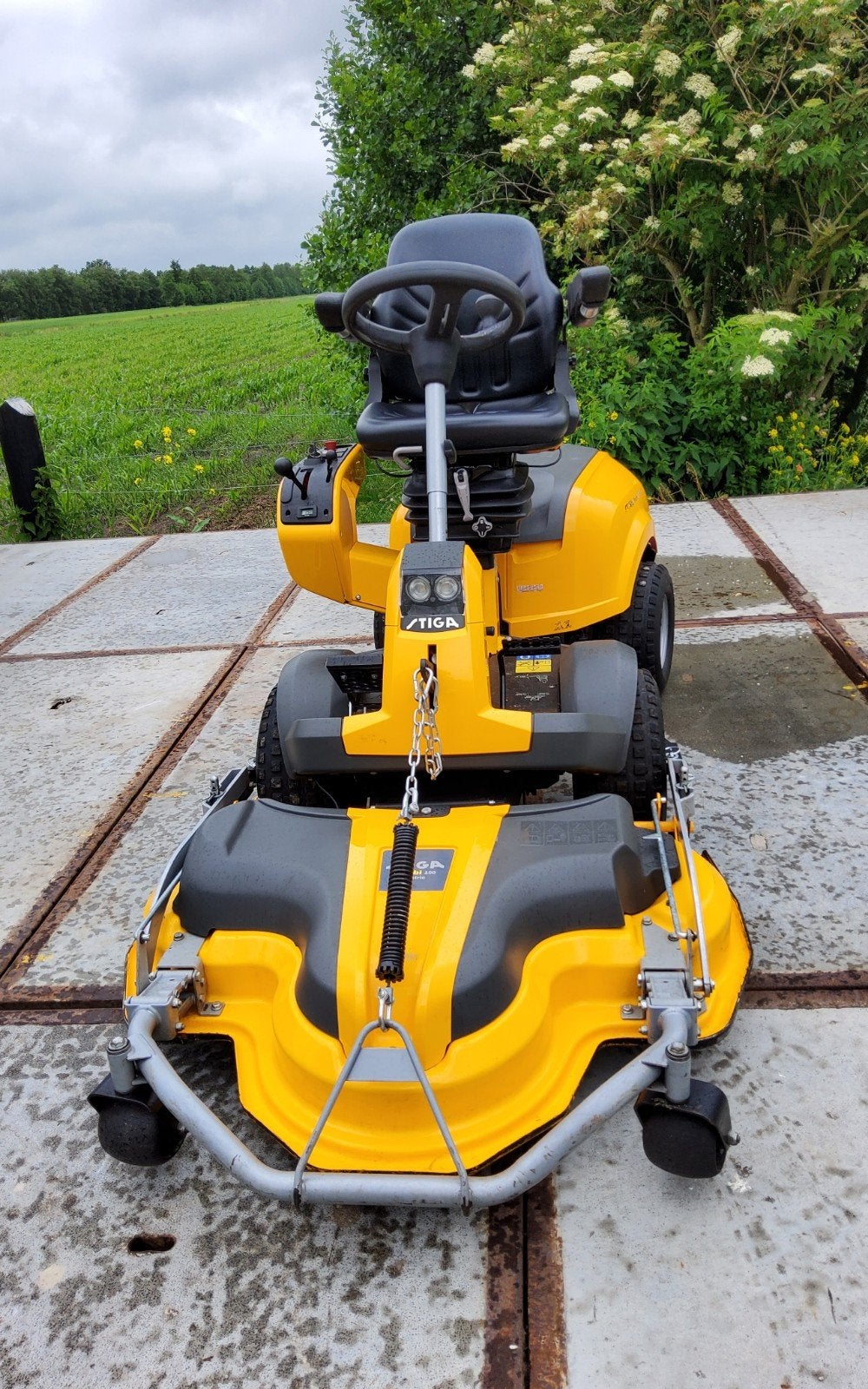 Stiga Park 740 PWX zitmaaier - Krachtige en comfortabele, Tuin en Terras, Grasmaaiers, Ophalen, Cirkelmaaier, Gebruikt, Stiga