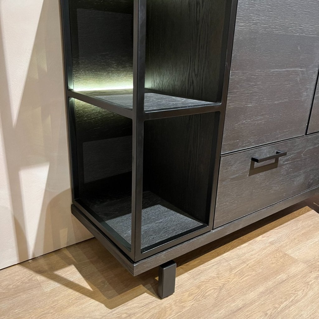 Ridgefield Highboard 2 Deur 1 La 3 Open Vak Castle Antraciet, Niet ingevuld, Niet ingevuld, Niet ingevuld