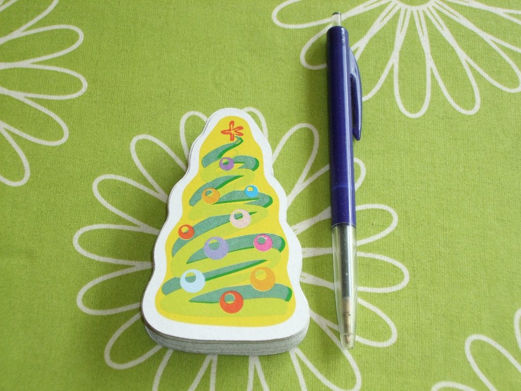 Speelkaarten in de vorm van een kerstboom, Verzamelen, Ophalen of Verzenden, Zo goed als nieuw, Kwartet(ten)