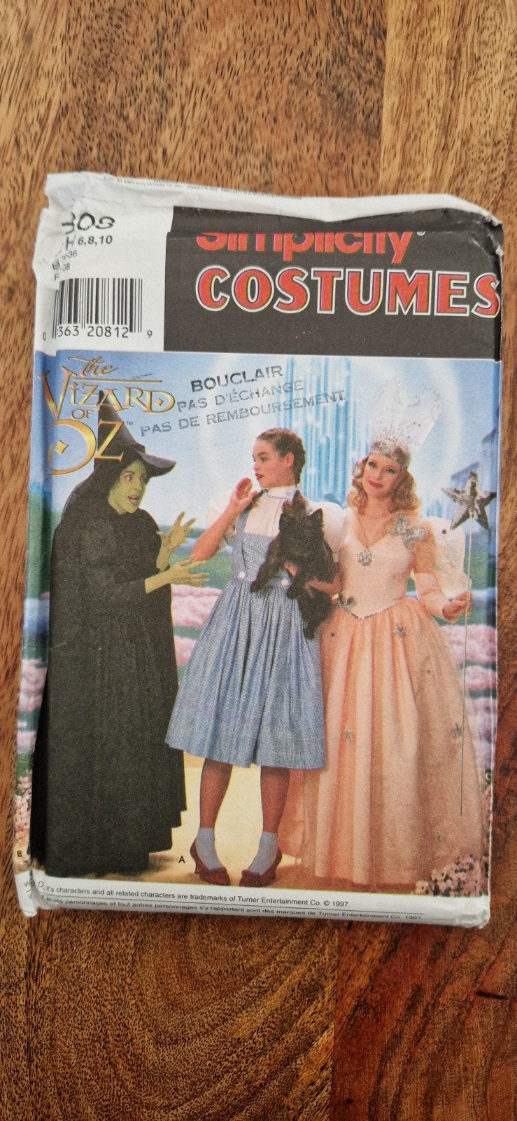 Wizard of Oz fantasy naaipatroon Simplicity 7808 mt 32 tm 36, Ophalen of Verzenden, Nieuw, Overige typen, Overige merken