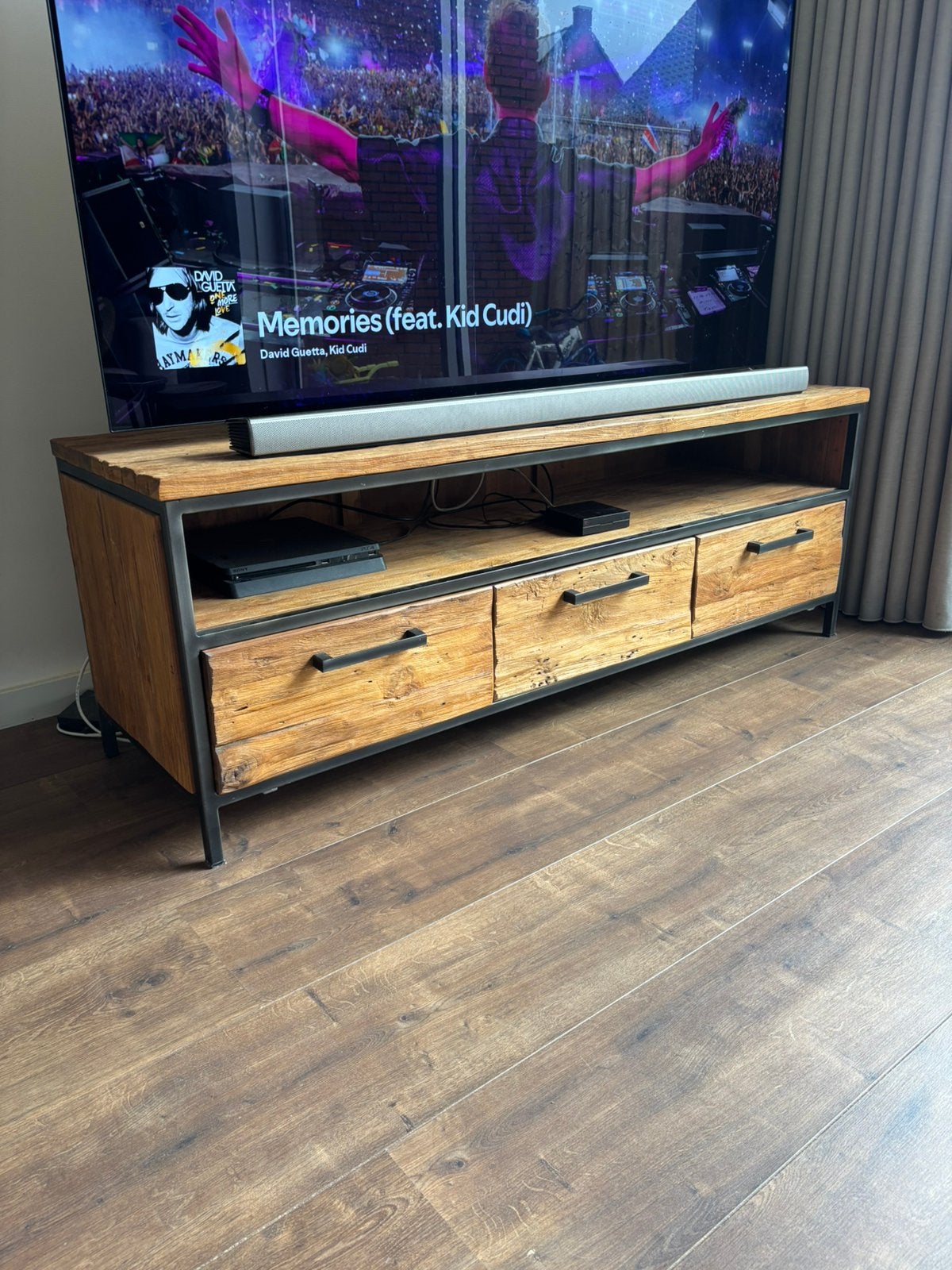 Tv meubel industrieel, Ophalen, Zo goed als nieuw, 25 tot 50 cm, Minder dan 100 cm