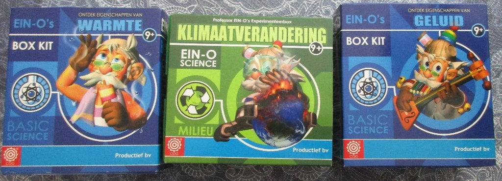 3 Ein-O-science Box - geluid / klimaatverandering / warmte, Ophalen of Verzenden, Gebruikt, Ontdekken