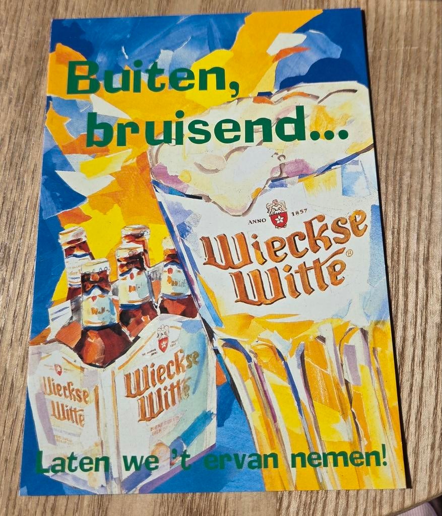 Wieckse Witte - Bier, Verzenden, 1980 tot heden, Ongelopen, Overige thema's