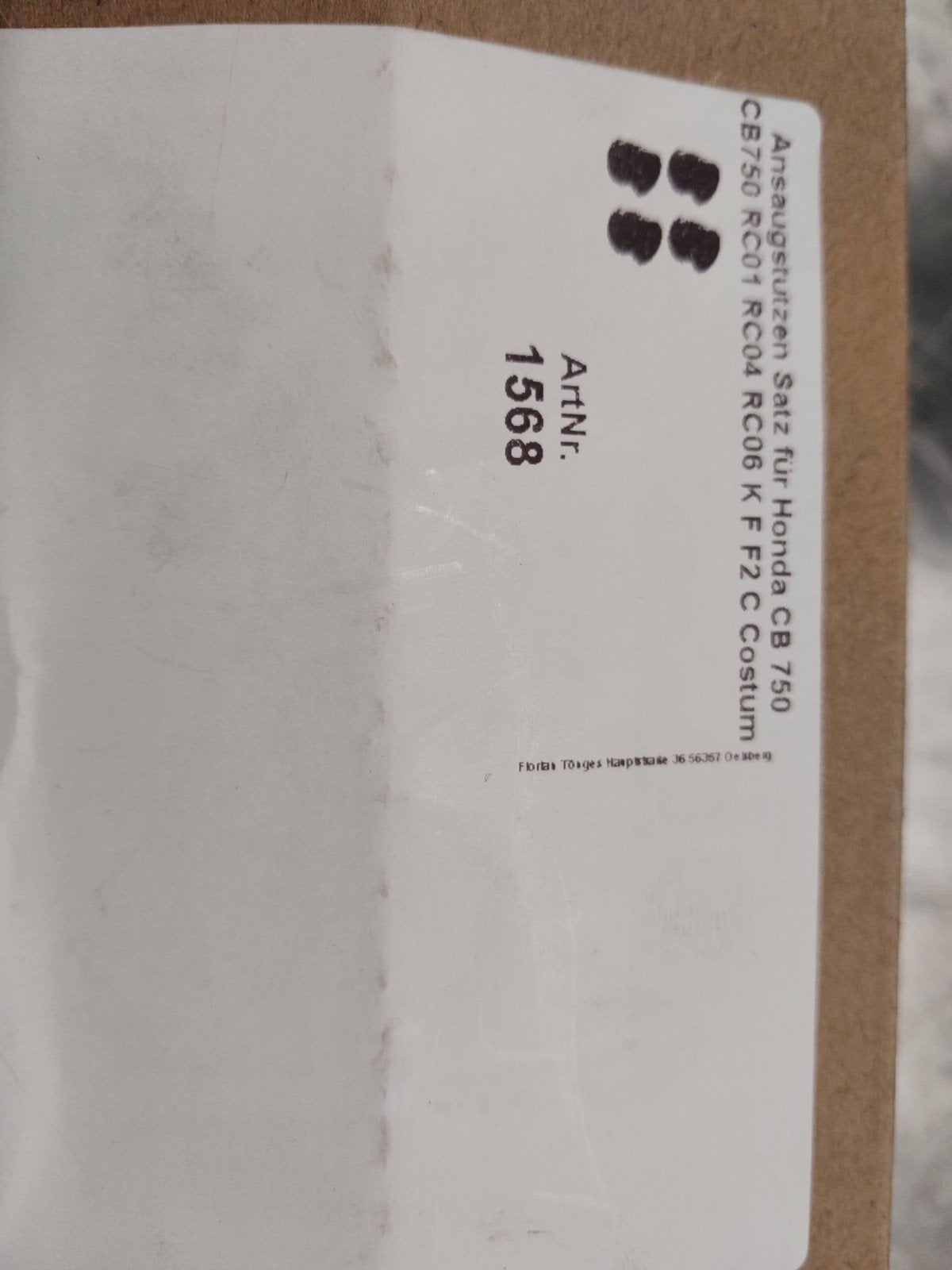 Inlaatspruitstukken Honda CB 750 RC01 RC04 RC06 K F2 C, Ophalen