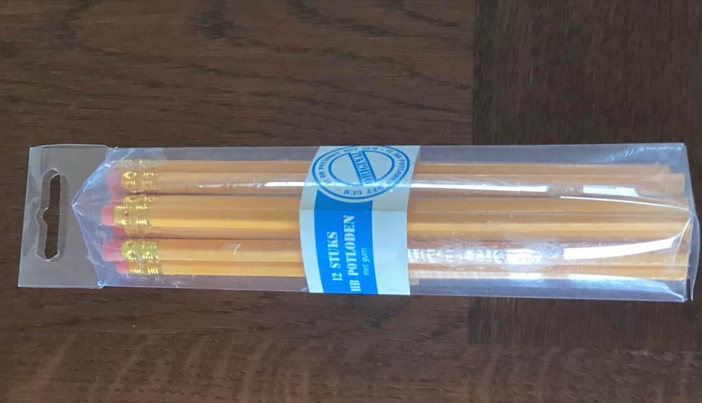Doos met 12 nieuwe HB potloden met gum, Ophalen of Verzenden, Zo goed als nieuw