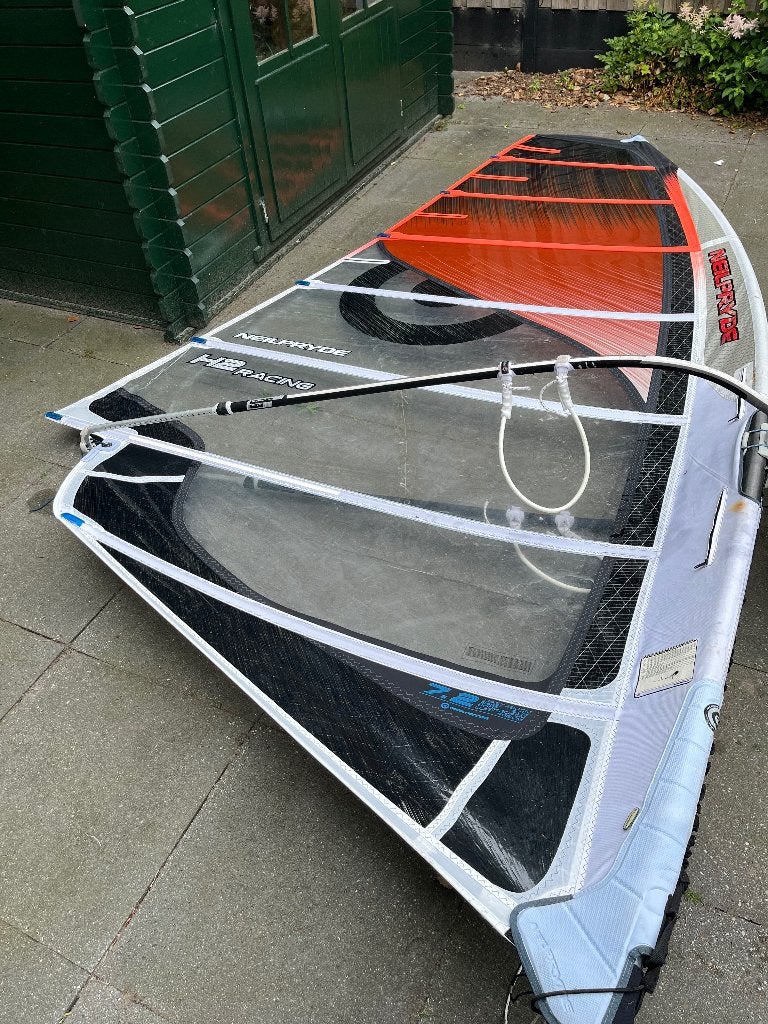 Neilpryde H2 freerace 7.2 inclusief mast, verlenger, giek, Ophalen, Gebruikt, Met mast, 6.5 m² tot 8 m²
