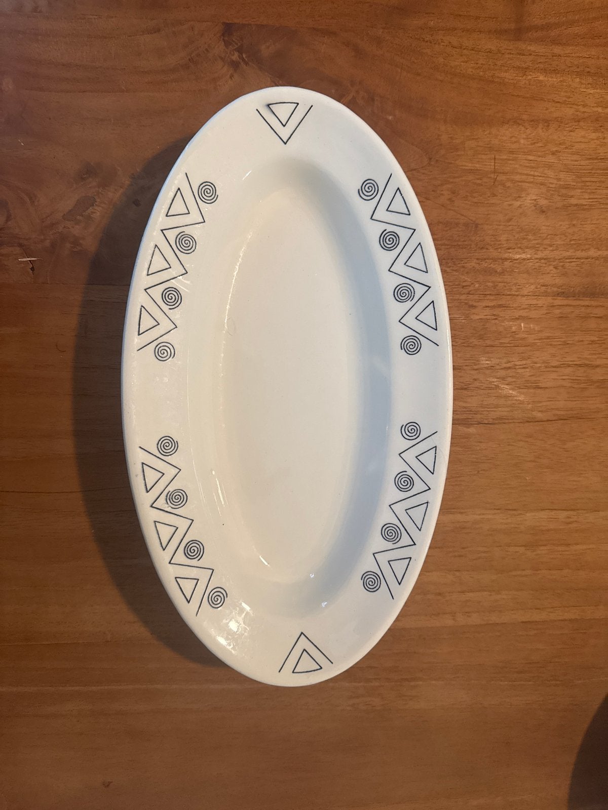 Set van 3 ovale serveerborden, Huis en Inrichting, Ophalen, Gebruikt, Keramiek, Bord(en)