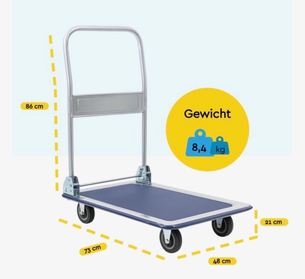 BRASQ Transportwagen - Opvouwbaar en Handig, 100 liter of meer, Ophalen, Zo goed als nieuw, Transportkar