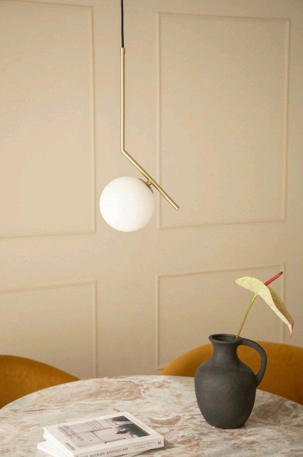 Linorayle hanglamp van SKLUM - RVS met glazen bol, Huis en Inrichting, Ophalen of Verzenden, Nieuw, Glas